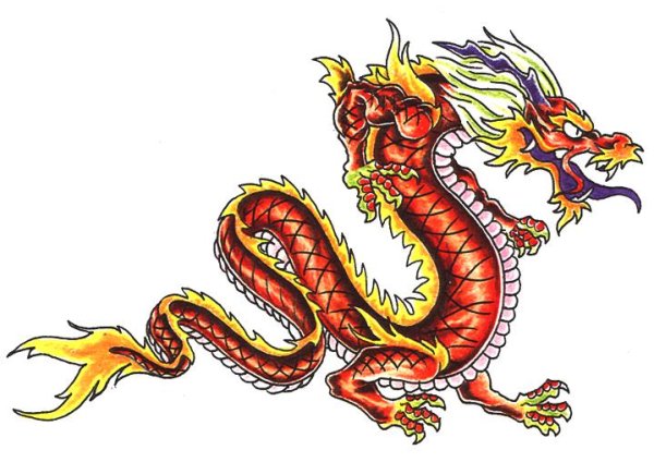 Китайский дракон вид сбоку