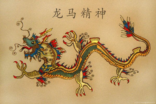 Древний Китай живопись дракон