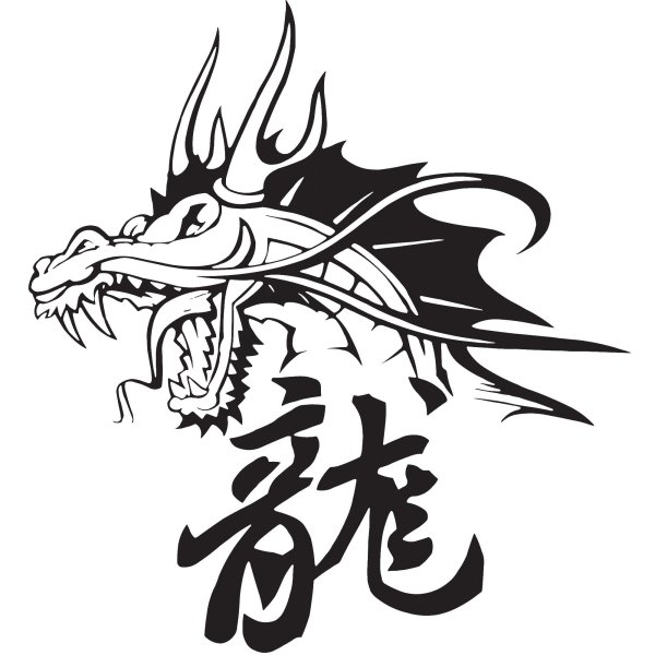 Голова китайского дракона сбоку