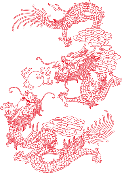 Китайский орнамент дракон паттерн