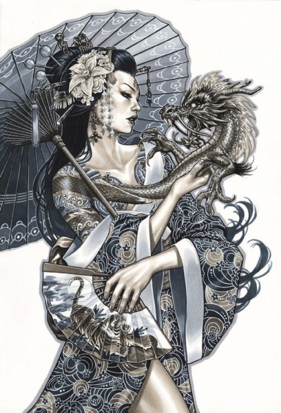 Японская богиня любви на якудза