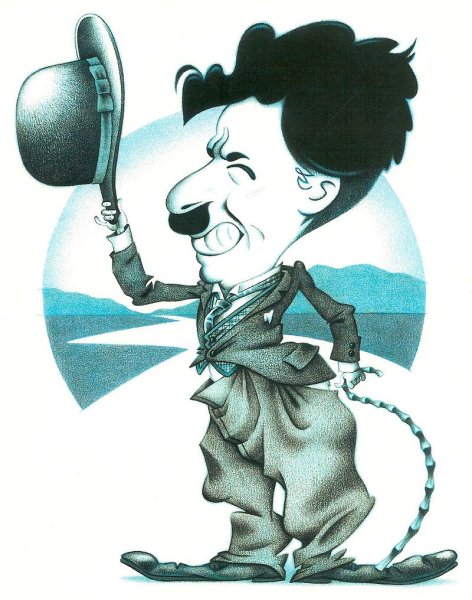 Сатирический портрет Чарли Чаплина