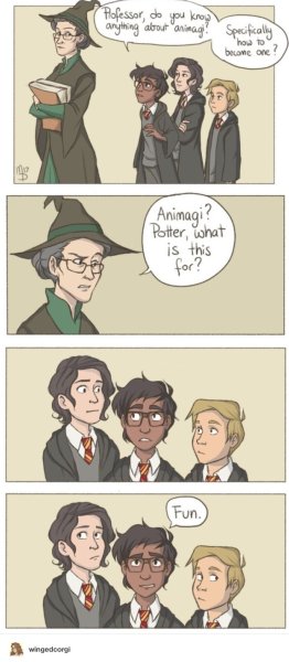 Комиксы про мародеров из Гарри Поттера