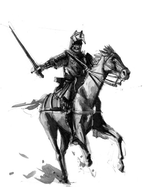 Рисунки конный рыцарь