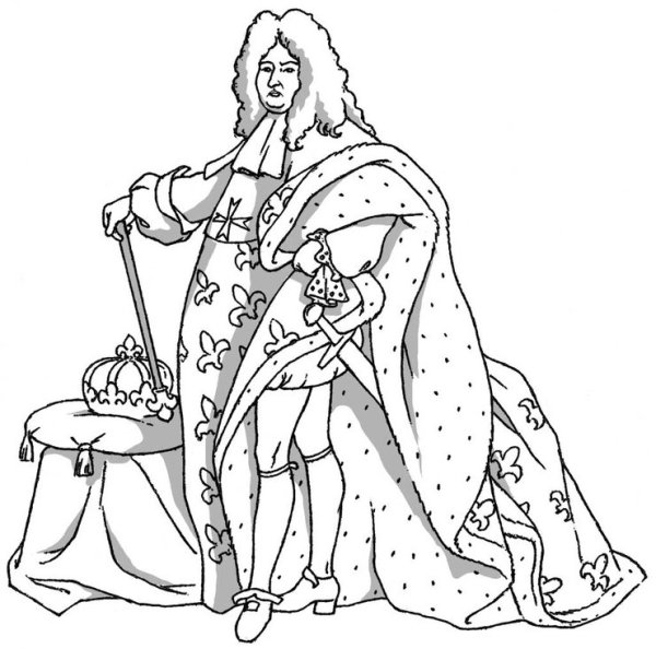 Нарисовать Король Людовик XIV