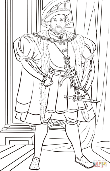 Средневековый костюм раскраска