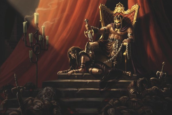 Тёмный Властелин Overlord на троне