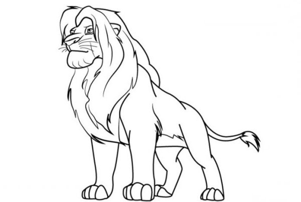 Как нарисовать Король Лев Симба