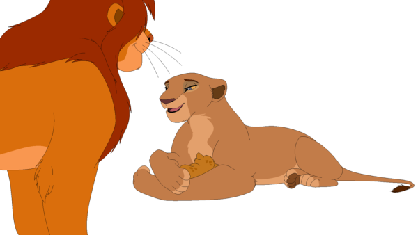 Король Лев Сараби и Симба новорождённый