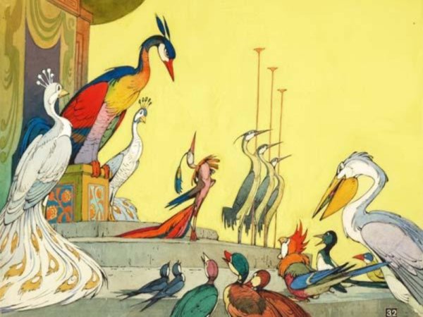 Иллюстрации к сказке как птицы царя выбирали