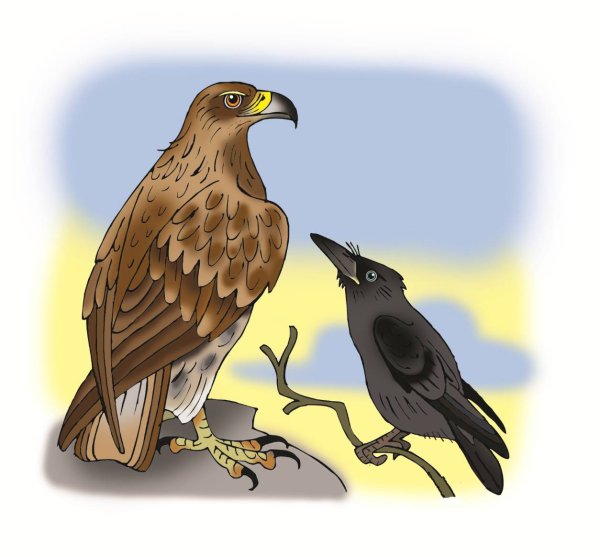 Орел и ворона Ушинский