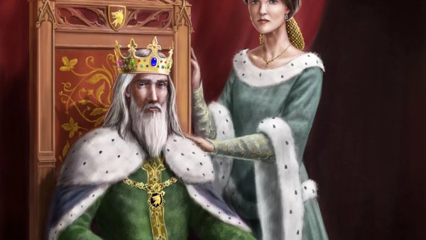 Король и Королева на троне арт