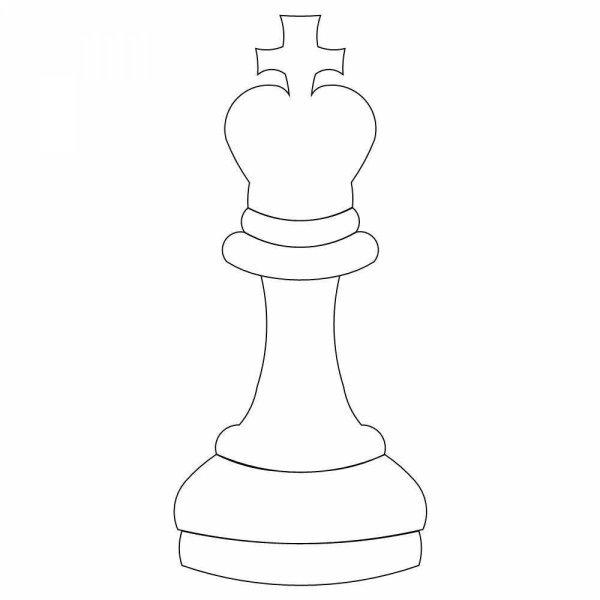 Шахматная фигура ферзя рисунок для детей
