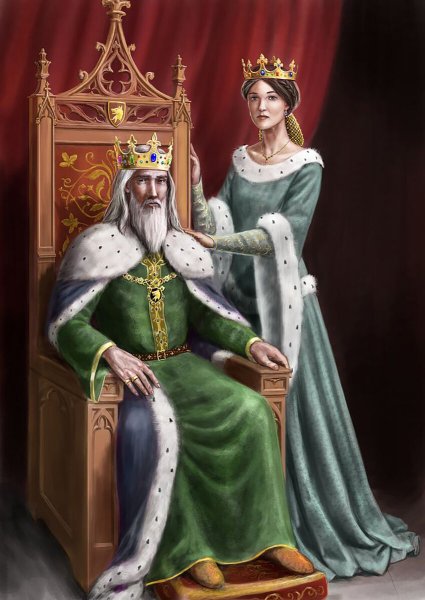 Королевская семья на троне