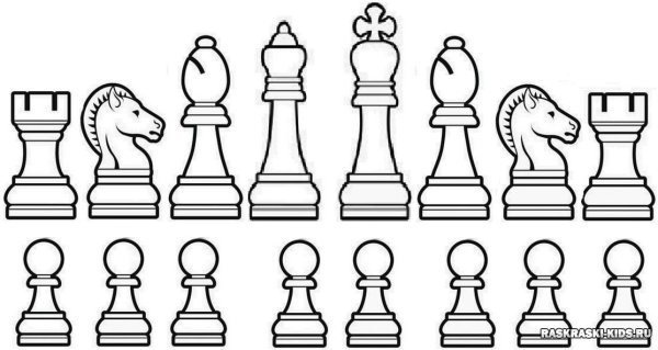 Шахматная фигура ферзь контур