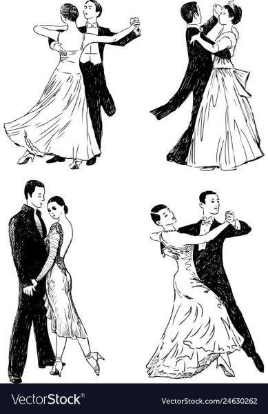 Бальные танцы рисунок
