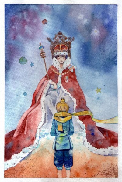 Маленький принц Планета короля иллюстрации