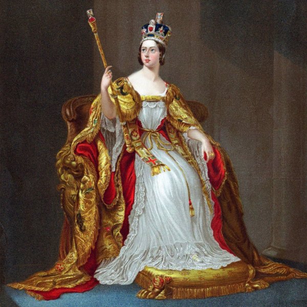 Королева Виктория на троне