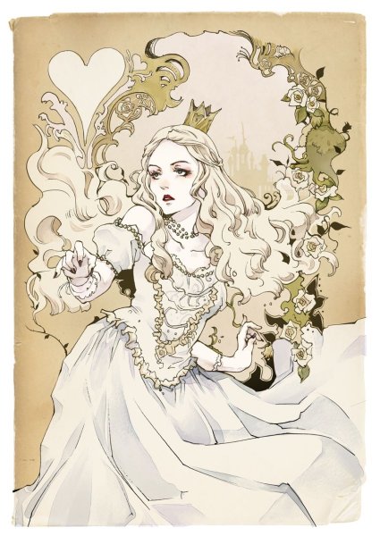 Белая Королева из Алисы в стране чудес арт
