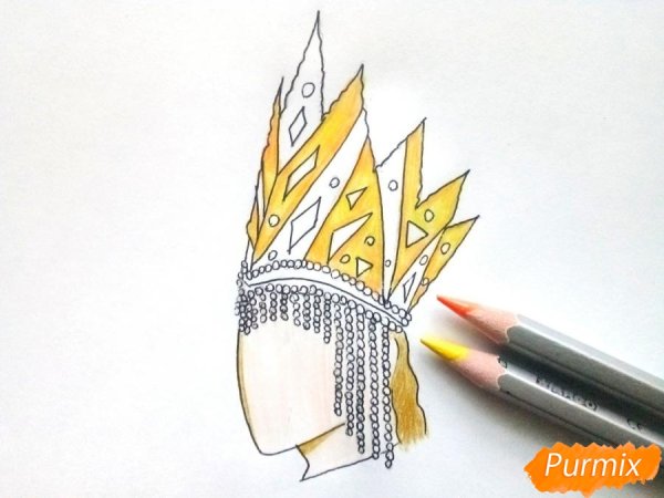 Как нарисовать корону снежной королевы