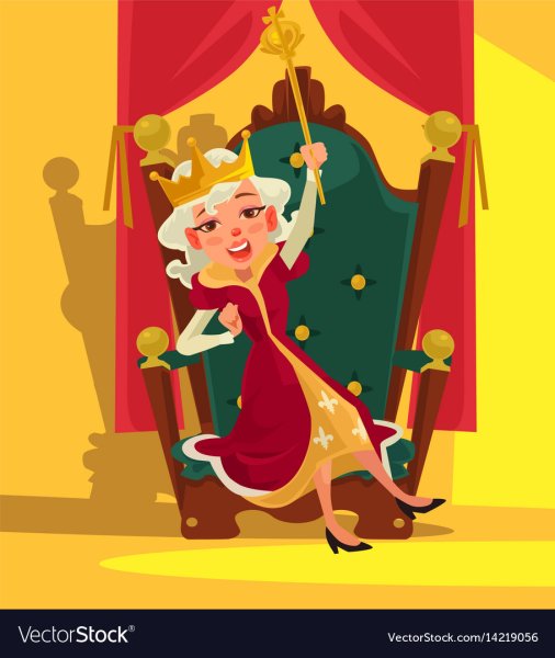 Королева сидит на троне