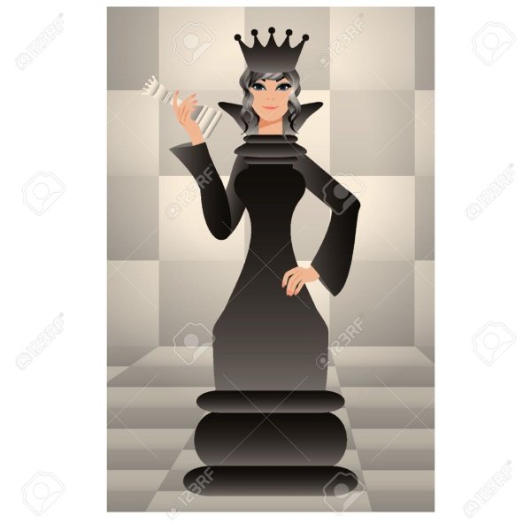 Черная Королева шахматная фигура