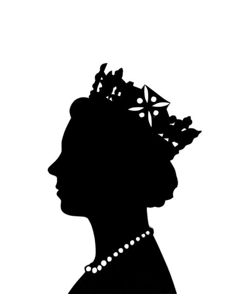 Елизавета 2 Королева Великобритании силуэт