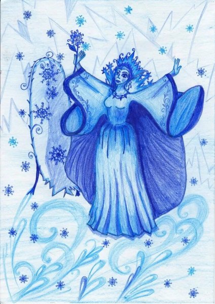 Снежная Королева нарисовать