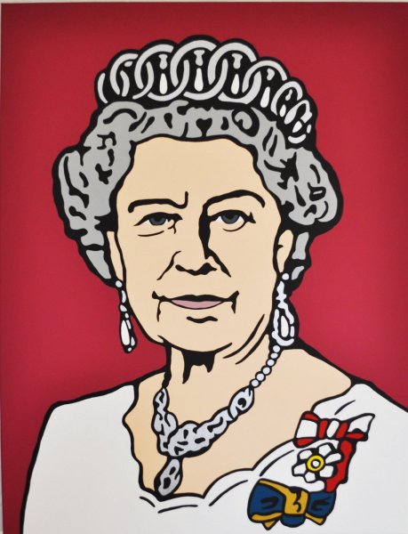 Елизавета Королева Англии нарисованная