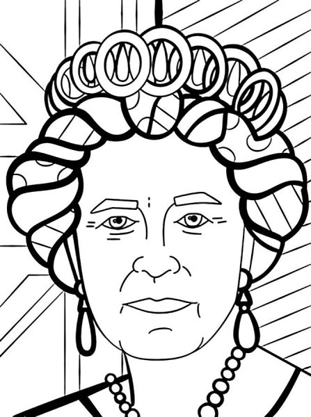 Королева Елизавета 2 раскраска