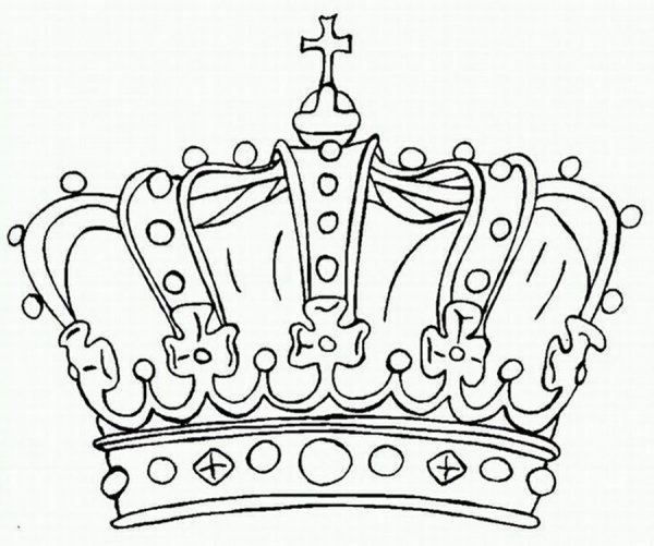 Царская корона трафарет