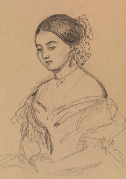 Королева Виктория рисунок карандашом