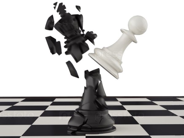 Падающие шахматные фигуры