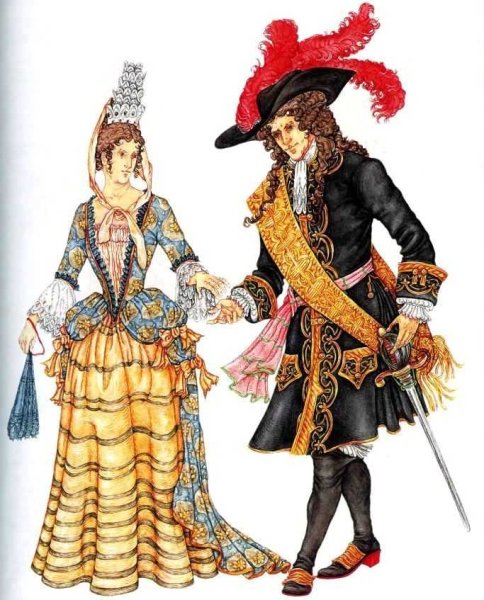 Французская мода 17 века Людовик