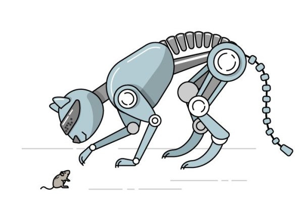 Кот робот вектор