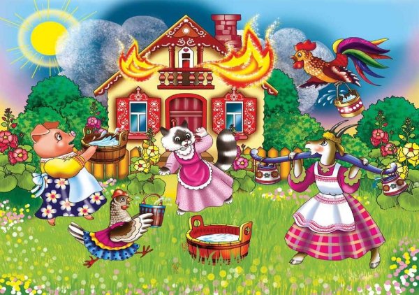 Кошкин дом иллюстрации к сказке для детей