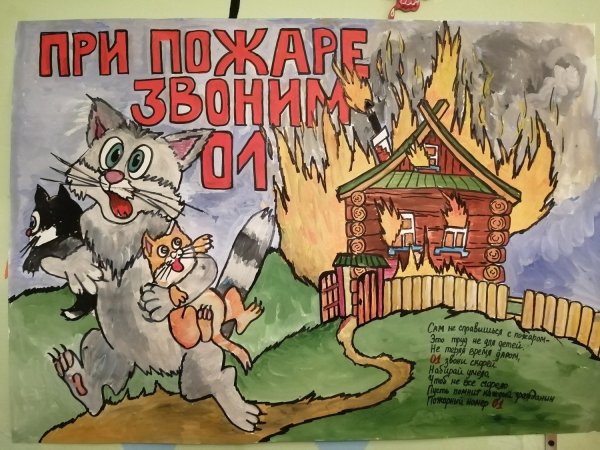 Рисунок к сказке Кошкин дом