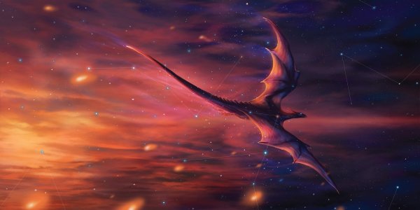 Рисунки космические драконы