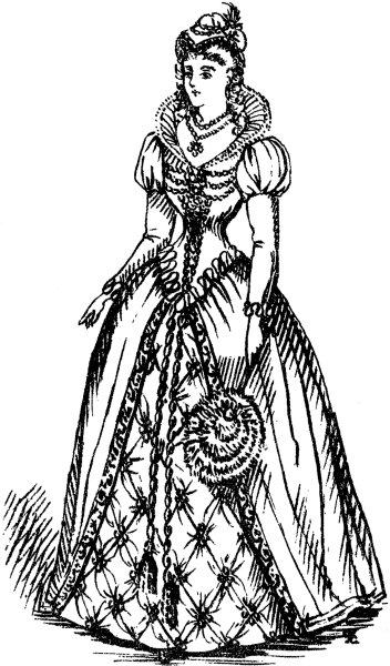 Платье в стиле Барокко рисунок