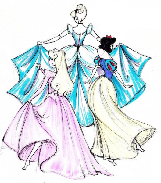 Рисунки костюм принцессы
