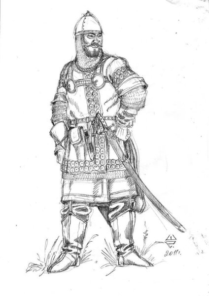 Рисунки костюм воина