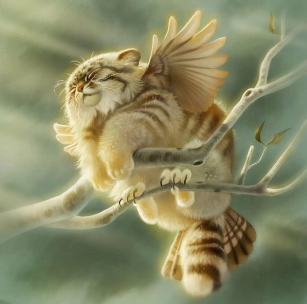 Волшебные кошки с крыльями