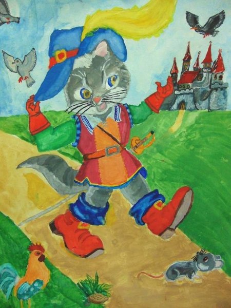 Персонажи кот в сапогах шаль Перр