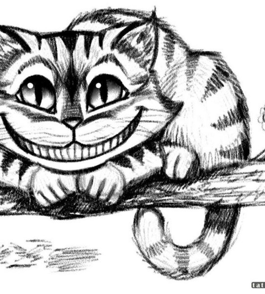 Чеширский кот нарисовать