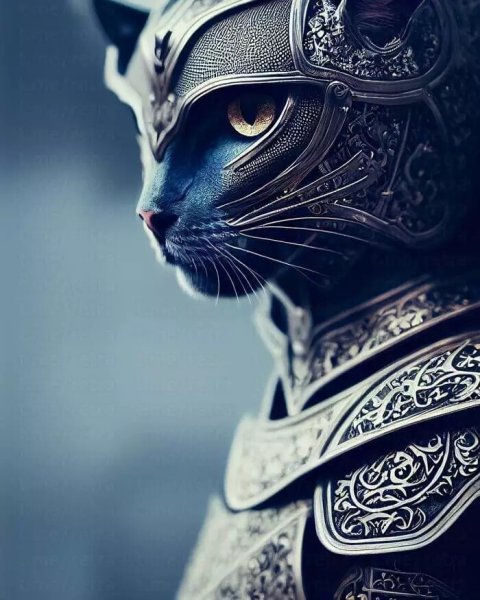 Коты в рыцарских доспехах
