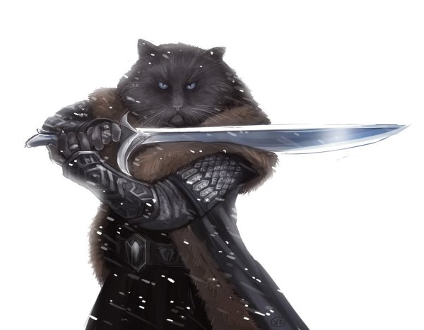 Кот с мечом