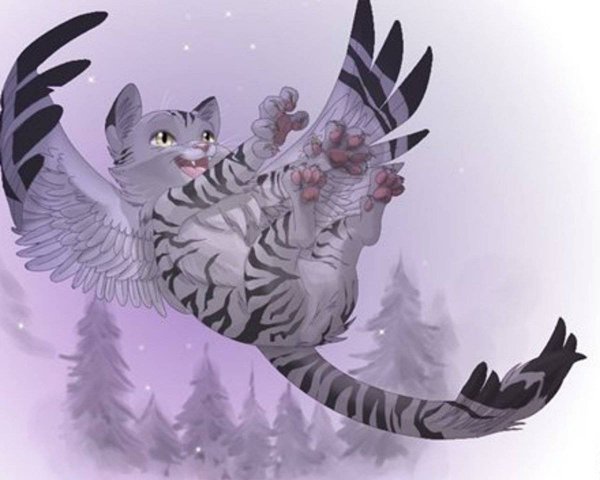 Рисунки котенок с крыльями феи