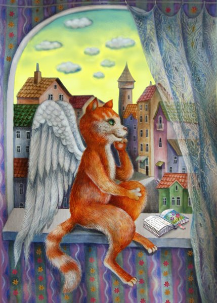 Коты с ангелами в. Румянцева