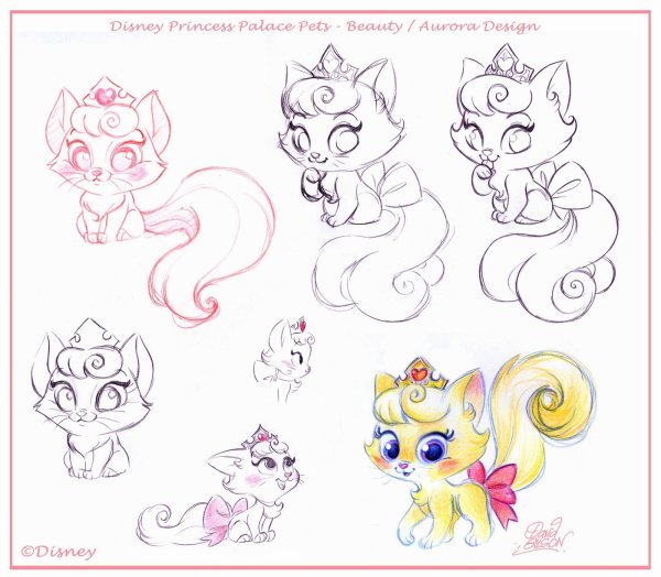 Рисунки котят принцесс