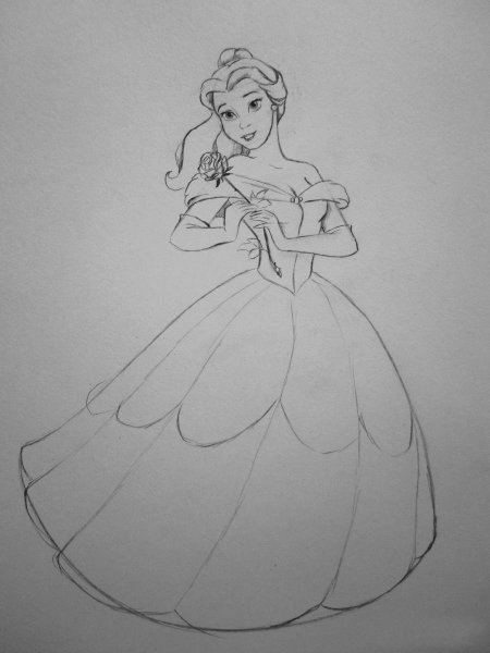 Срисовки Бель принцесса
